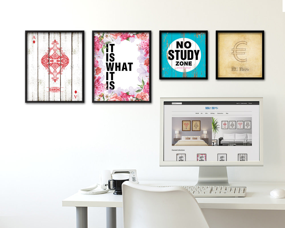 It is what it is Quote Framed Print Home Decor Wall Art Gifts