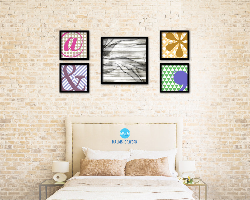 Foam Roller Abstract Artwork Wood Frame Gifts Modern Wall Decor Art Prints