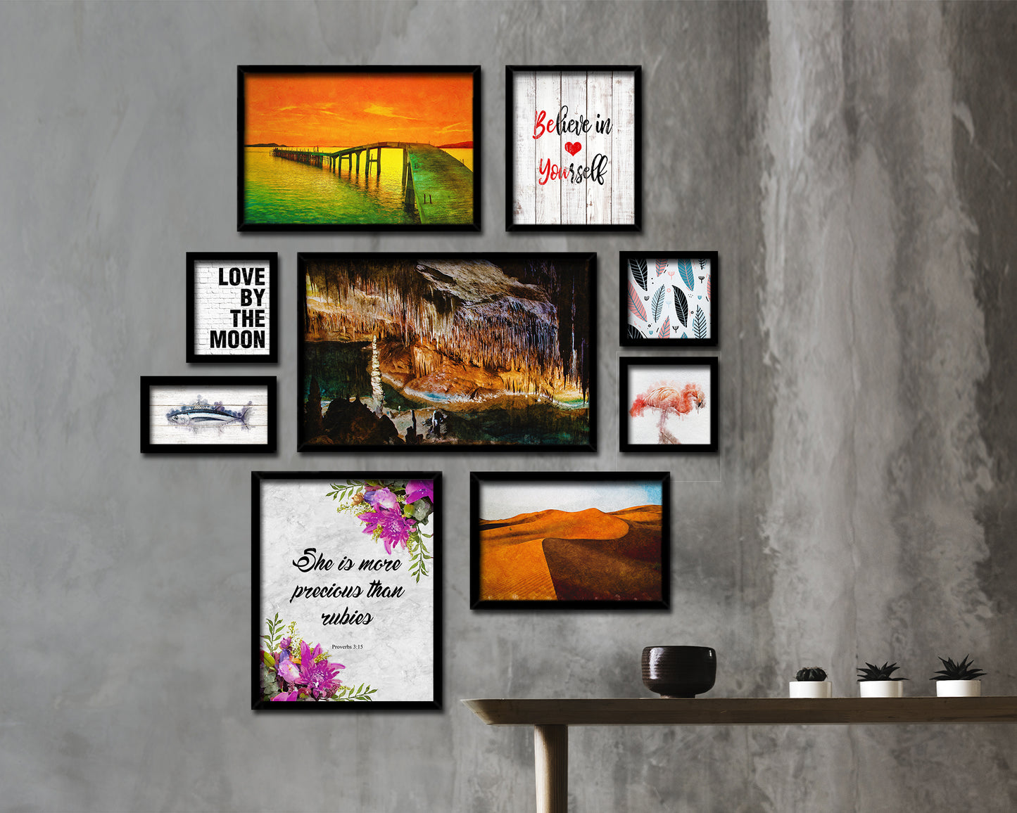 She is more precious than rubies, Proverbs 3:5 Bible Scripture Verse Framed Print Wall Art Decor Gifts