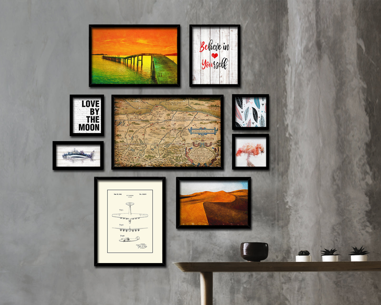 Bavaria Germany Abraham Ortelius Circa Vintage Map Framed Print Art Wall Decor Gifts