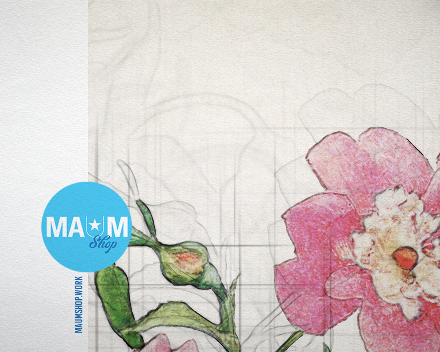 Carolinai Vintage Botanical Rose Flower Art Wood Framed Print Wall Decor Gifts