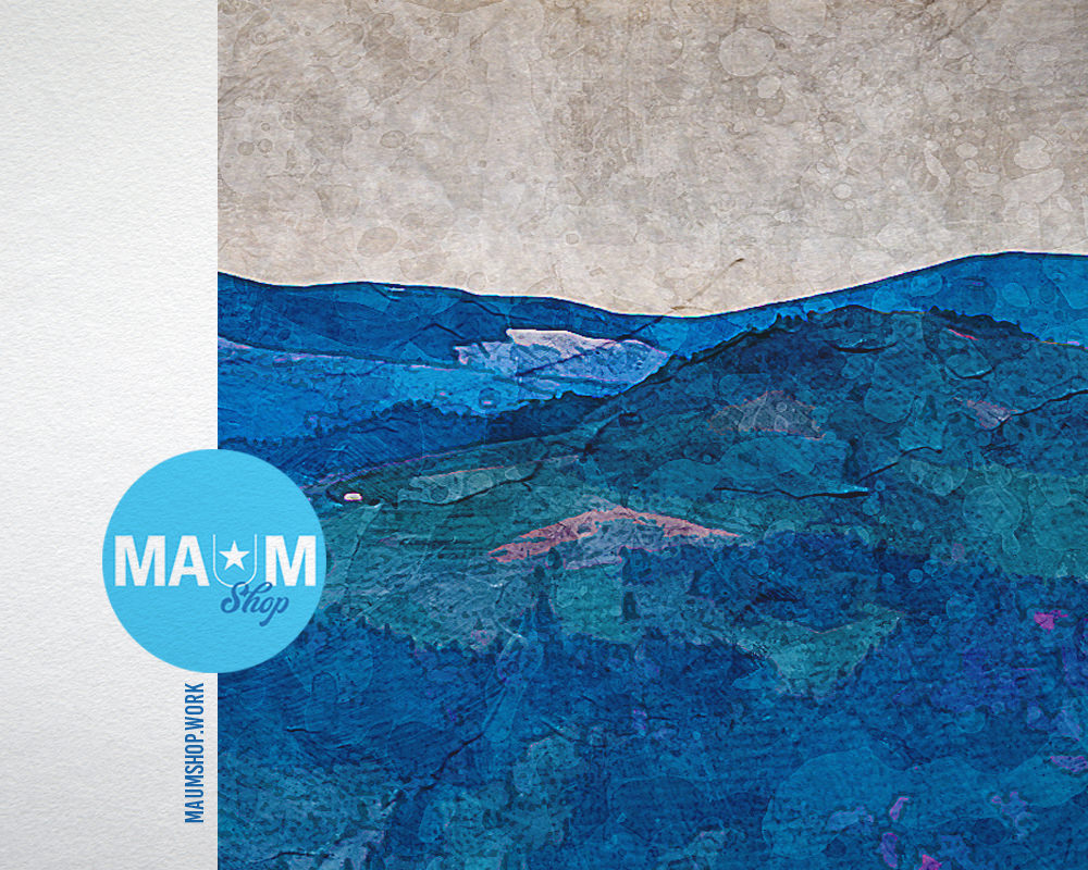 Autumn Forest Mountain Landscape Painting Print Art Frame Home Wall Decor Gifts