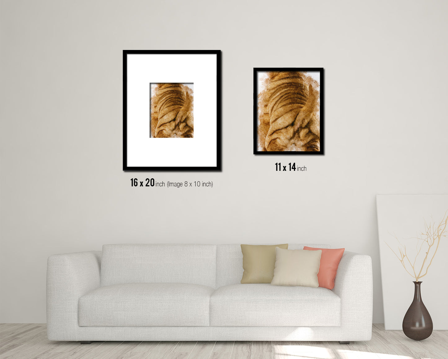 Shar Pei Butt Animal Painting Print Framed Art Home Wall Decor Gifts