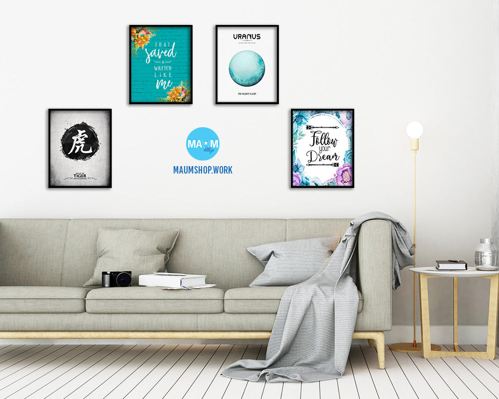 That saved a wretch like me Quote Saying Framed Print Home Decor Wall Art Gifts