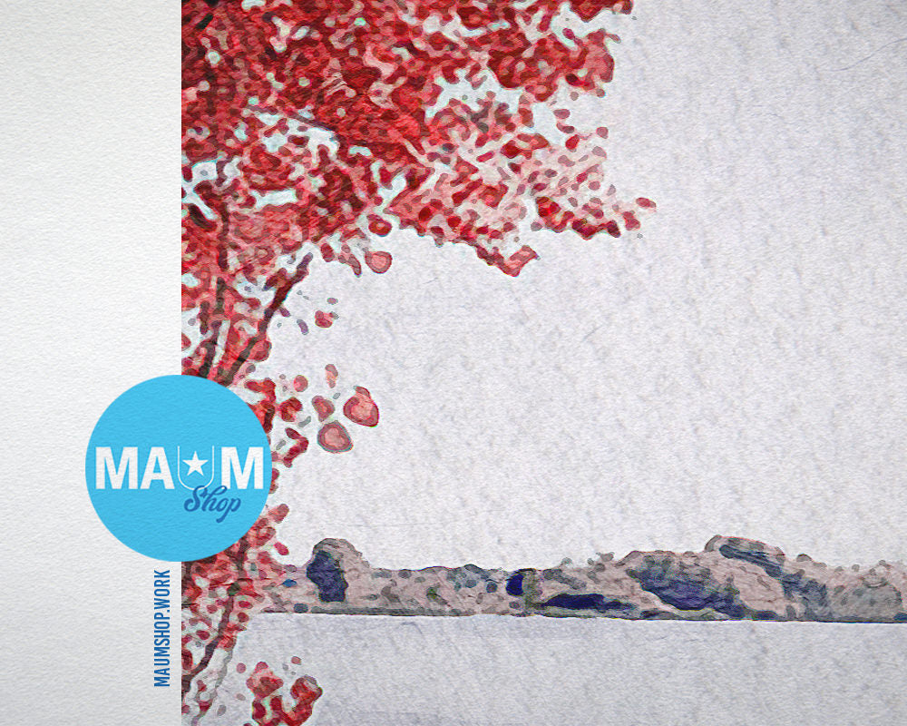 Park of Pateira de Fermentelos Landscape Painting Print Art Frame Home Wall Decor Gifts