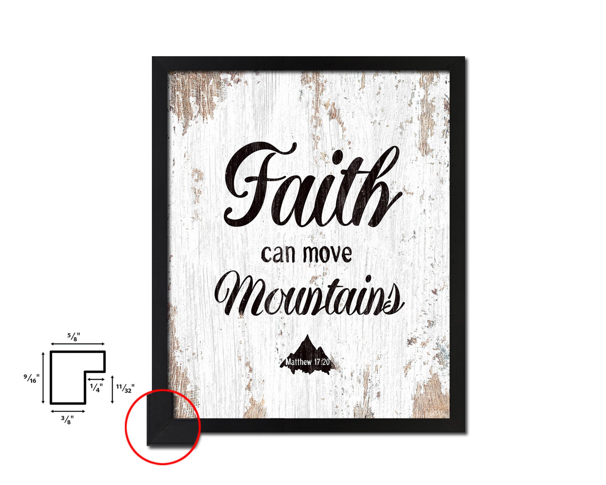 Faith Can Move Mountains, Matthew 17:20 Bible Verse Framed Wall Art ...