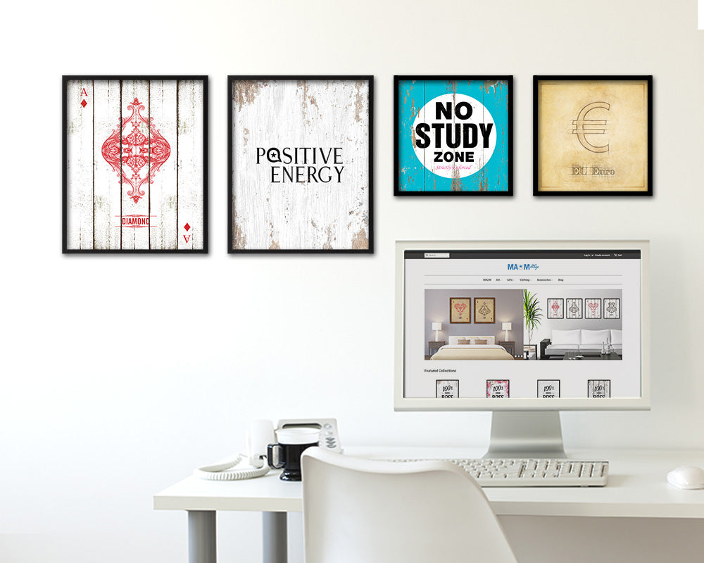 Positive Energy Quote Framed Print Home Decor Wall Art Gifts