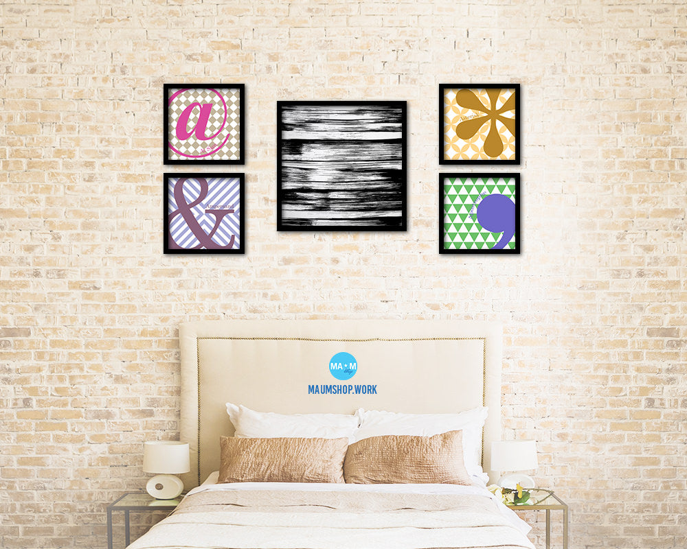 Foam Roller Abstract Artwork Wood Frame Gifts Modern Wall Decor Art Prints