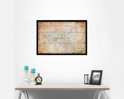 Mongolian Empire Asia Antique Map Framed Print Art Wall Decor Gifts
