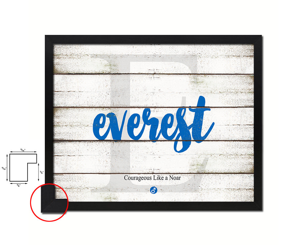 Everest Personalized Bible Name Plate Framed Print Art Kids Baby Room Wall Decor Gifts