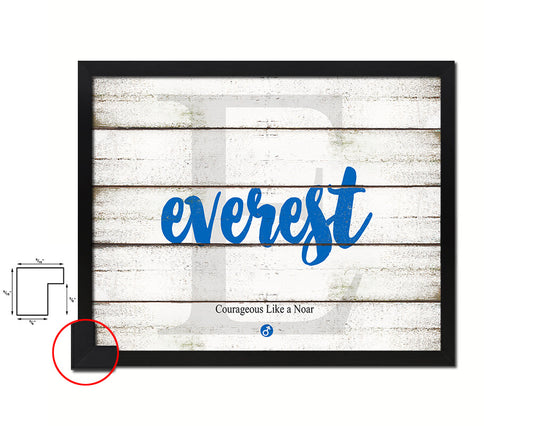 Everest Personalized Bible Name Plate Framed Print Art Kids Baby Room Wall Decor Gifts