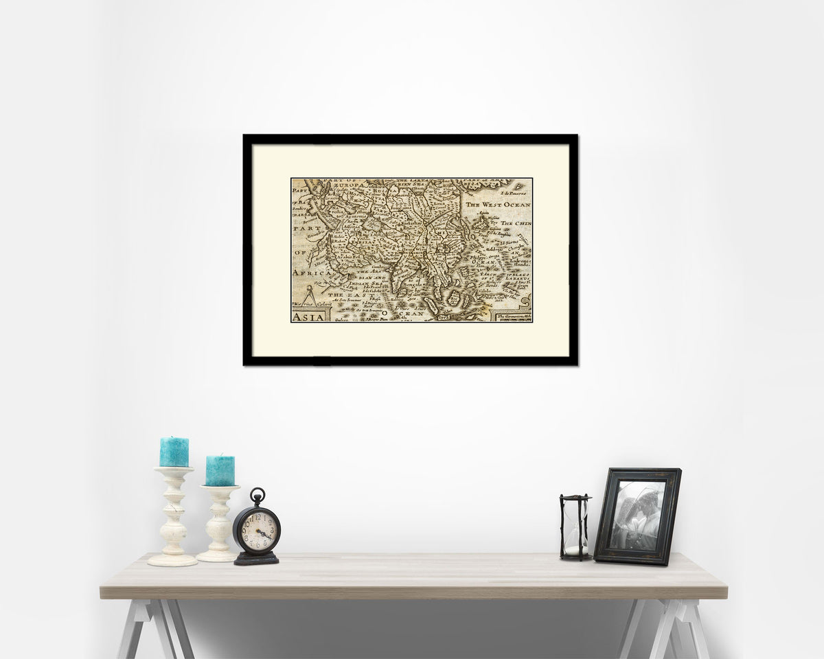 Asia John Speed 1675 Old Map Framed Print Art Wall Decor Gifts