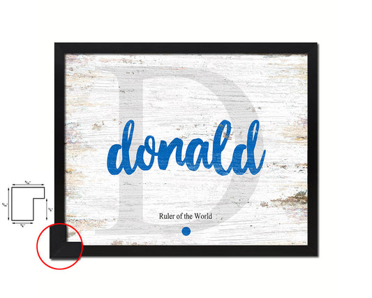 Donald Personalized Bible Name Plate Framed Print Art Kids Baby Room Wall Decor Gifts