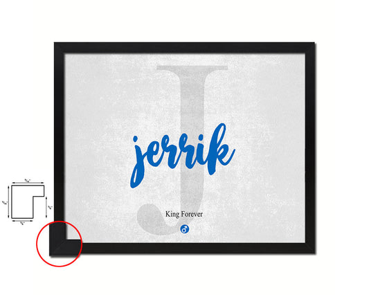 Jerrik Personalized Bible Name Plate Framed Print Art Kids Baby Room Wall Decor Gifts