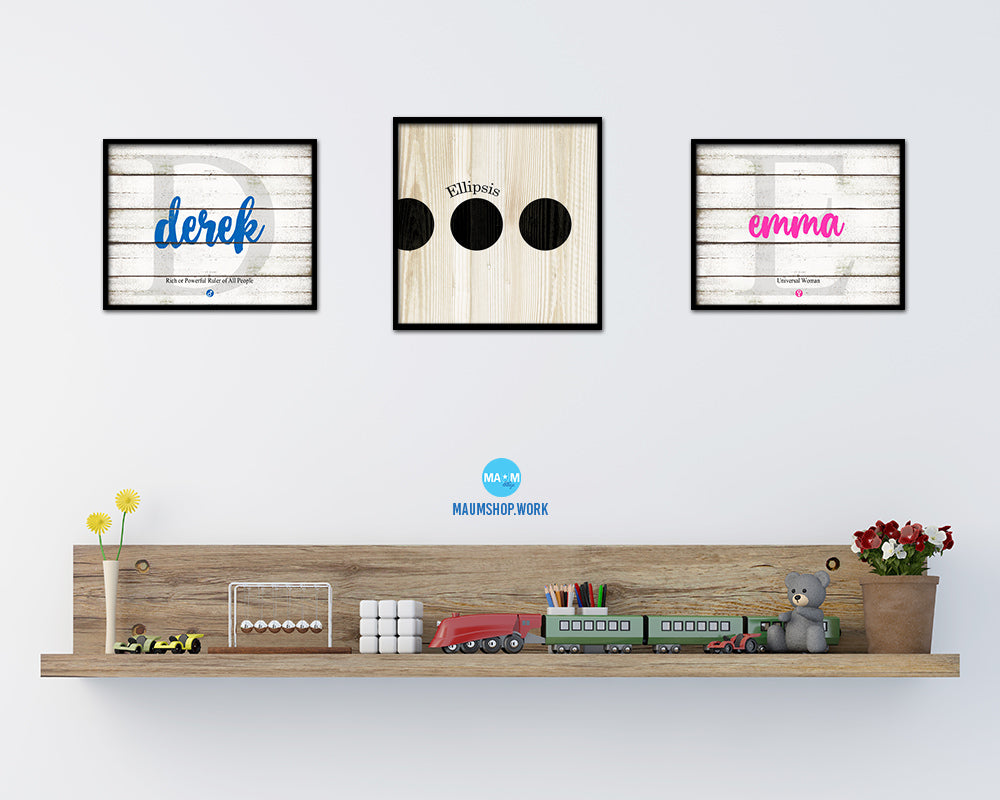 Ellipsis Punctuation Symbol Framed Print Home Decor Wall Art Teacher Gifts