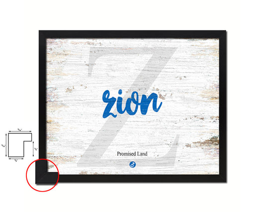 Zack Personalized Bible Name Plate Framed Print Art Kids Baby Room Wall Decor Gifts