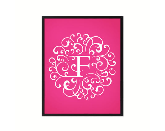 Letter F Personalized Mandela Monogram Framed Prints Wall Art