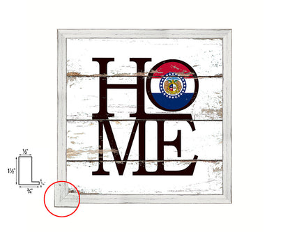 Missouri State Flag Home Sign Framed Print Decor Wall Art Gifts