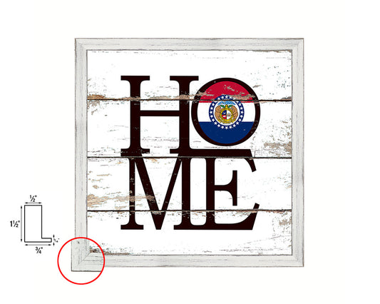 Missouri State Flag Home Sign Framed Print Decor Wall Art Gifts