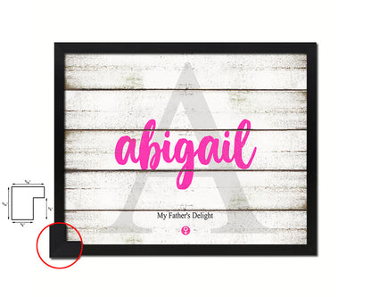 Abigail Custom Name Plate Framed Print Art Kids Baby Room Wall Decor Gifts