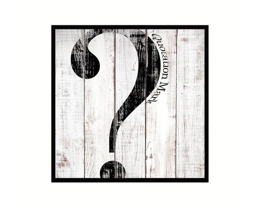 Quotation Mark Punctuation Symbol Framed Print Home Decor Wall Art Teacher Gifts