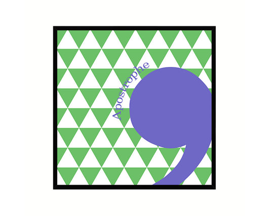 Apostrophe Punctuation Symbol Framed Print Home Decor Wall Art Teacher Gifts