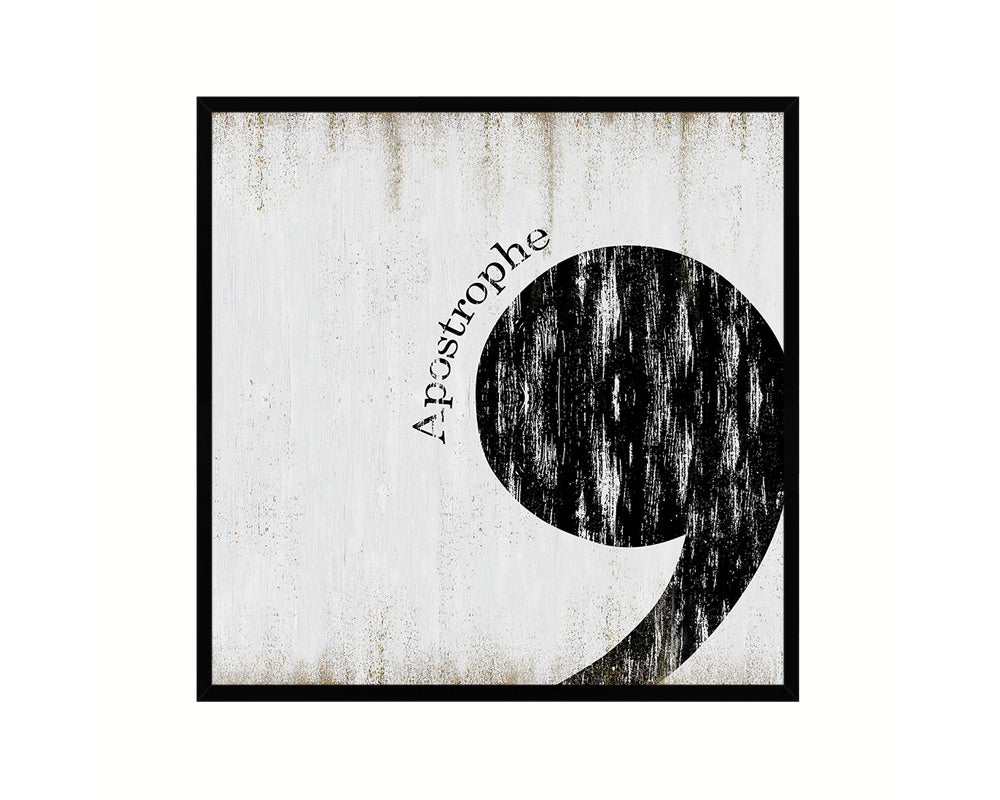 Apostrophe Punctuation Symbol Framed Print Home Decor Wall Art Teacher Gifts