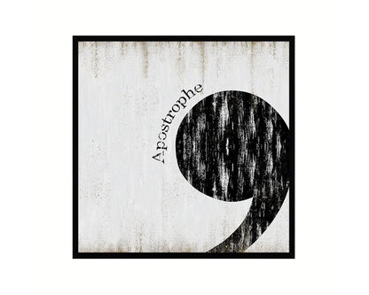 Apostrophe Punctuation Symbol Framed Print Home Decor Wall Art Teacher Gifts