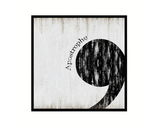 Apostrophe Punctuation Symbol Framed Print Home Decor Wall Art Teacher Gifts