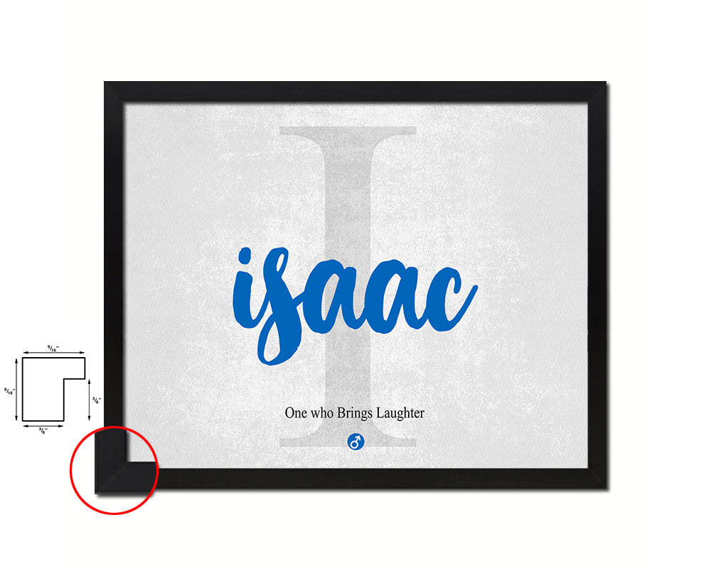 Isaac Personalized Bible Name Plate Framed Print Art Kids Baby Room Wall Decor Gifts