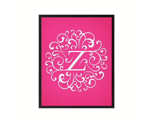 Letter Z Personalized Mandela Monogram Framed Prints Wall Art