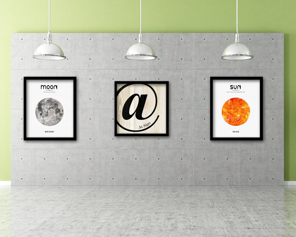 At Sign Punctuation Symbol Framed Print Home Decor Wall Art Teacher Gifts