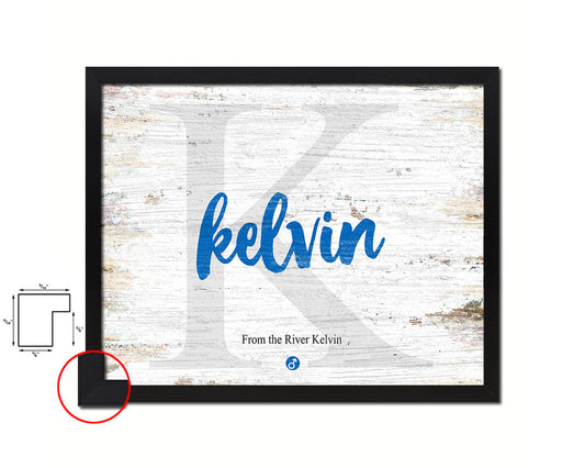 Kelvin Personalized Bible Name Plate Framed Print Art Kids Baby Room Wall Decor Gifts