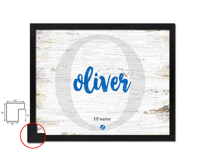 Oliver Personalized Bible Name Plate Framed Print Art Kids Baby Room Wall Decor Gifts