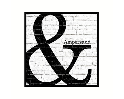 Ampersand Punctuation Symbol Framed Print Home Decor Wall Art Teacher Gifts