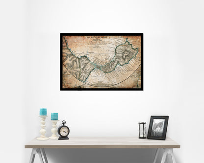 Ceuta Marocco Antique Map Framed Print Art Wall Decor Gifts