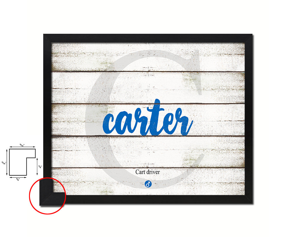 Carter Personalized Bible Name Plate Framed Print Art Kids Baby Room Wall Decor Gifts