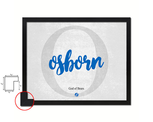 Osborn Personalized Bible Name Plate Framed Print Art Kids Baby Room Wall Decor Gifts