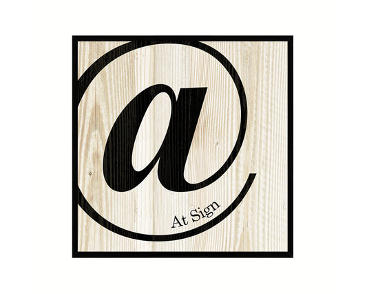 At Sign Punctuation Symbol Framed Print Home Decor Wall Art Teacher Gifts