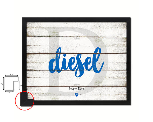 Diesel Personalized Bible Name Plate Framed Print Art Kids Baby Room Wall Decor Gifts