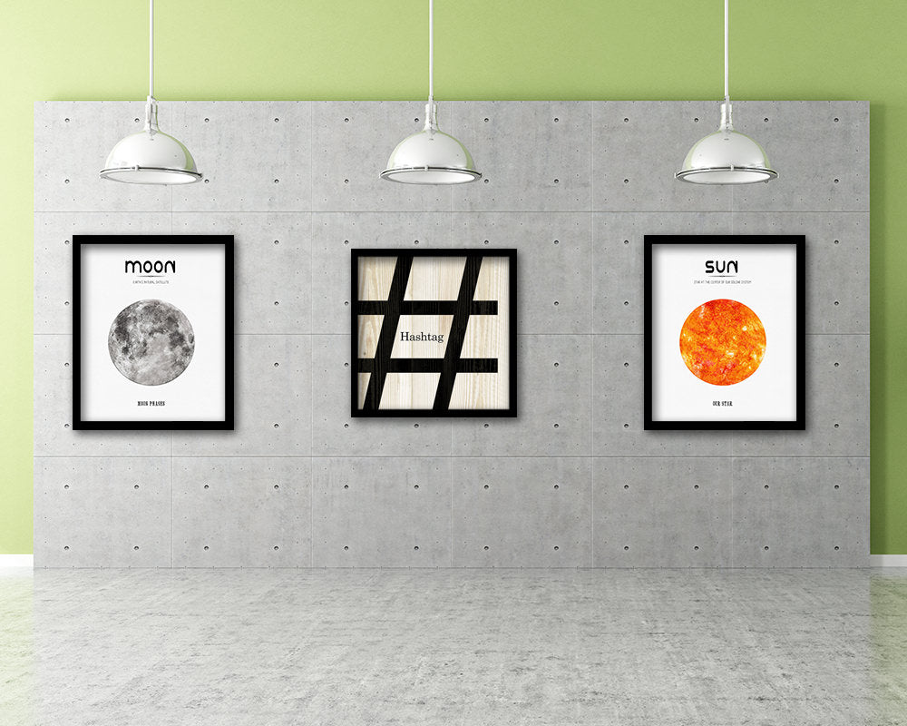 Hashtag Punctuation Symbol Framed Print Home Decor Wall Art Teacher Gifts