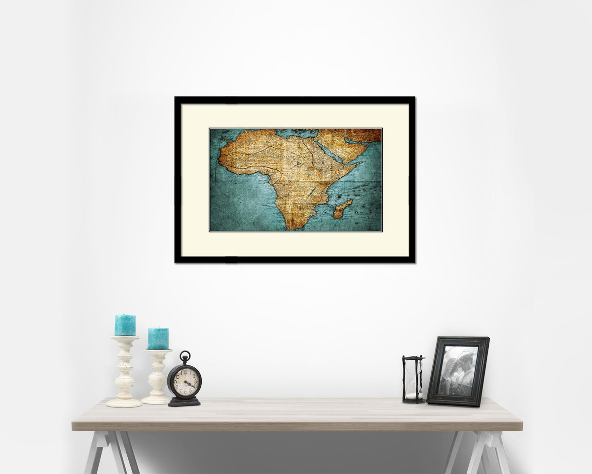 Africa Johann Matthias Nuremberg Germany 1737 Old Map Framed Print Art Wall Decor Gifts