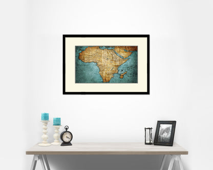 Africa Johann Matthias Nuremberg Germany 1737 Old Map Framed Print Art Wall Decor Gifts