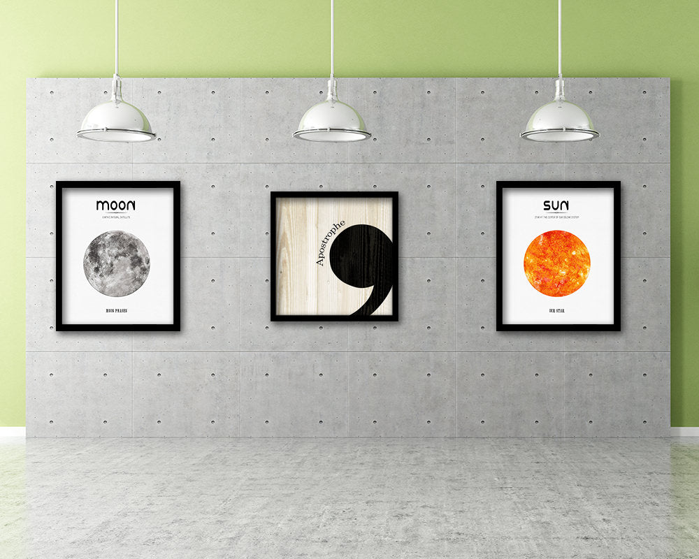 Apostrophe Punctuation Symbol Framed Print Home Decor Wall Art Teacher Gifts