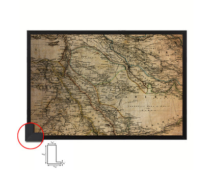 Saudi Arabia Iraq Middle East 1875 Vintage Map Framed Print Art Wall Decor Gifts