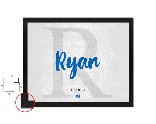 Ryan Personalized Bible Name Plate Framed Print Art Kids Baby Room Wall Decor Gifts