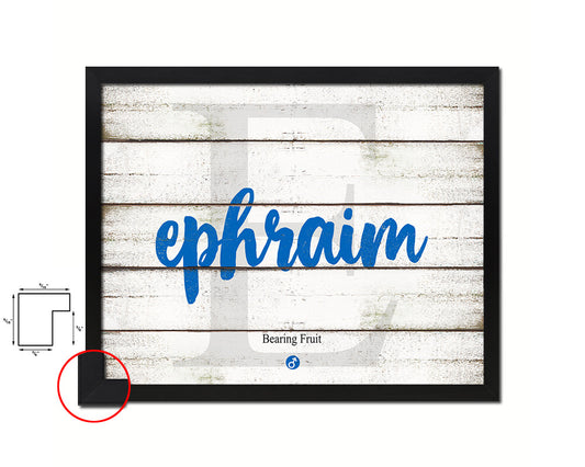 Ephraim Personalized Bible Name Plate Framed Print Art Kids Baby Room Wall Decor Gifts