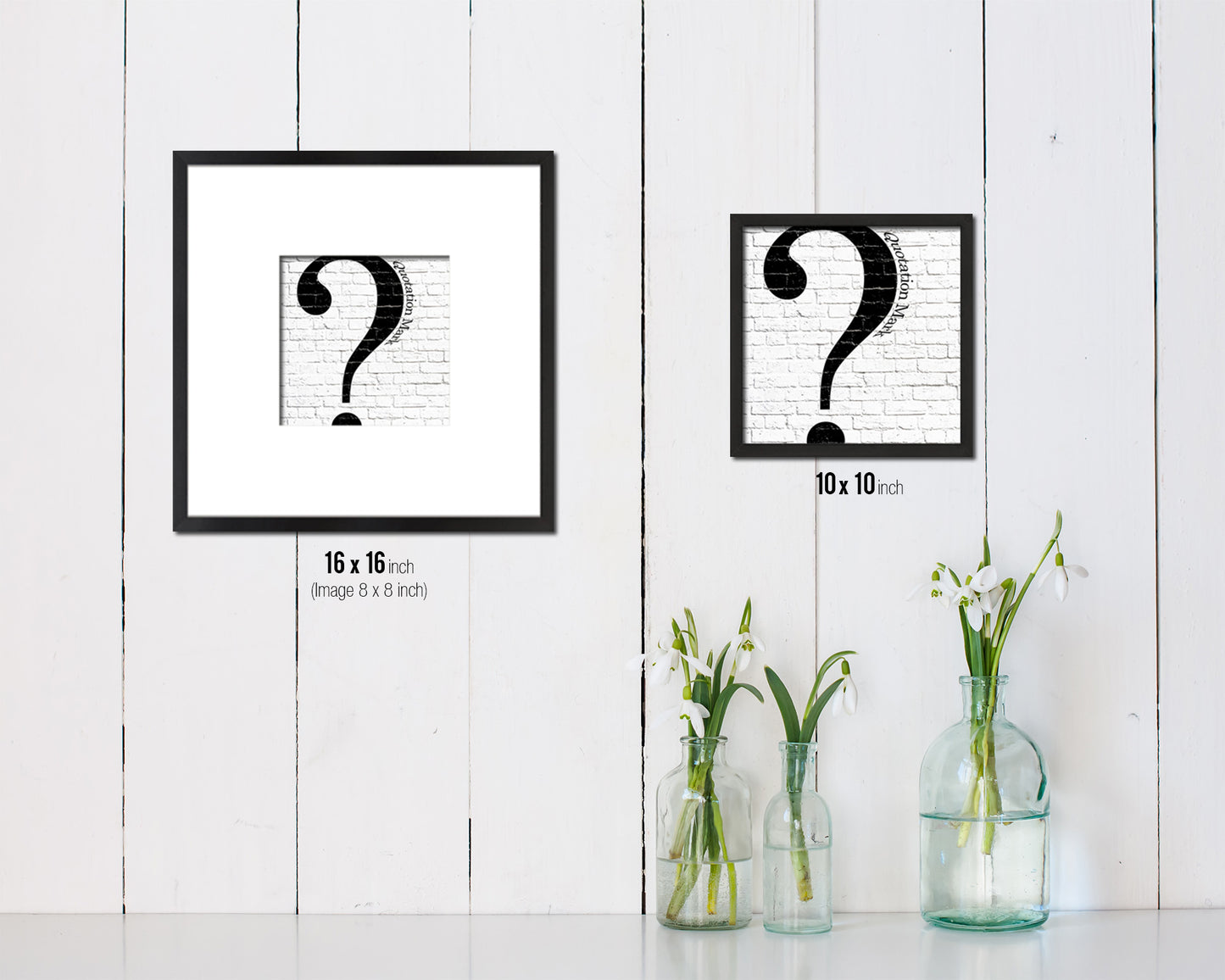 Quotation Mark Punctuation Symbol Framed Print Home Decor Wall Art Teacher Gifts