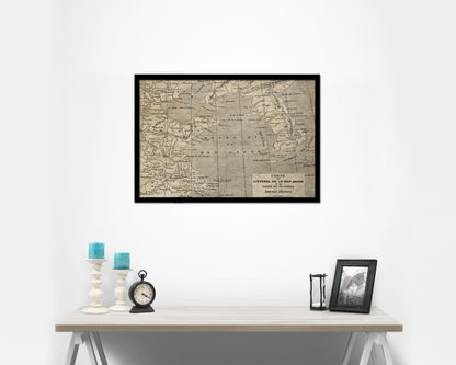 Yellow Sea Coast Erhard Bonaparte Paris 1864 Historical Map Framed Print Art Wall Decor Gifts