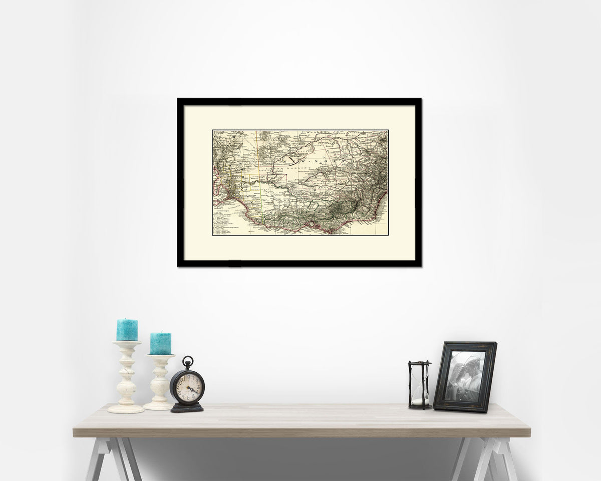 Australia Old Map Framed Print Art Wall Decor Gifts